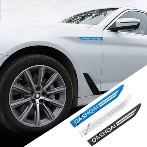 2PCS Stainless Steel Side Wing Badge Emblem Fender for NISSAN QASHQAI J10 J11 Accessories Car-styling