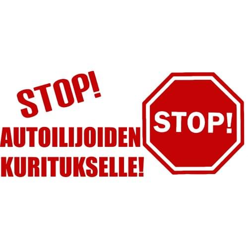 Finland Stop ! Autoilijoiden kuritukselle ! Flag Custom Any size Flying Banner 100D Polyester