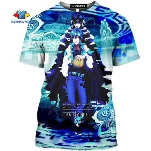 3D Print Japanese Anime Dramatical Murder T shirt Cool Fashion Women Mens T-shirt Casual Fitness Kawaii Boy Short Sleeve Tops