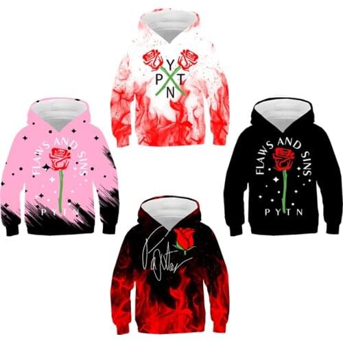 Payton Moormeier Hoodie 3D PYTN Red Rose Women Hoodies Childrens Sweatshirt Adults Pullover Men Streetwear Clothes Teenagers