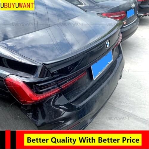 Carbon Color & Black Car Rear Trunk Spoiler Wing Lip For 2018 2019 2020 BMW G11 G12 7 Series Sedan 4-Door Boot Lip Wing Spoiler