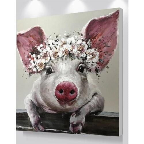 Cute Pig Animal Painting Wall Art Canvas Poster Prints Baby Room Decoration Modern Picture Art Nordic Kids Decoration Cuadros
