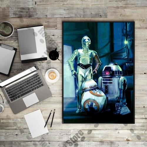 Disney Classical TV Drama The Mandalorian Canvas Painting Star Wars Movie Poster Wall Art Kid Room Home Decoration Print Picture
