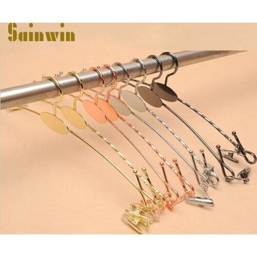 Sainwin 10pcs/lot 28cm Metal Hangers For Clothes Pants Clip Underwear Bra Hanger Panties Clips Clothes Rack (30pcs can LOGO)