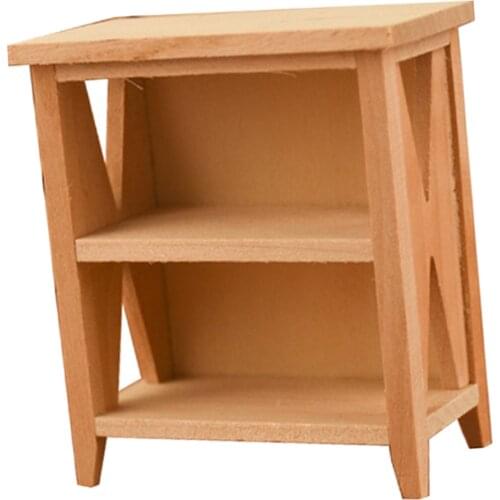 Miniature Wood Display Rack for 12th Dollhouse Furniture Decoration Toys