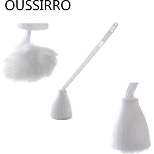 Multi-function Cotton Toilet Brush Cleaning Brush Creative Soft Material Not Scratch Glazed Toilet Health Brush Can Drain Water