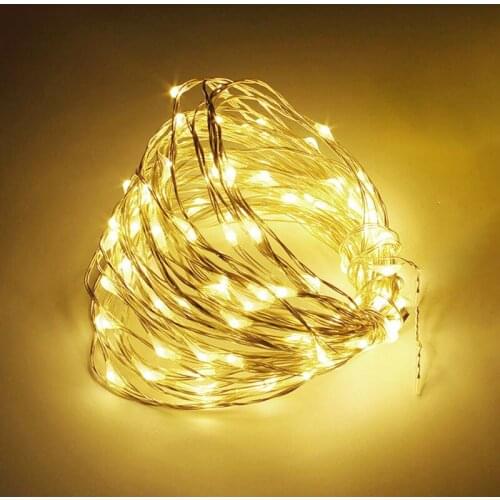 New Year 2020 LED 10M 2M Copper Wire String Lights Xmas Tree Garland Room Decor Noel Christmas Decorations for Home Kids Gifts