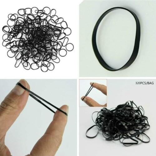 2*20mm One-time mini rubber band, soft elastic band non-slip small hair band 320pcs/bag