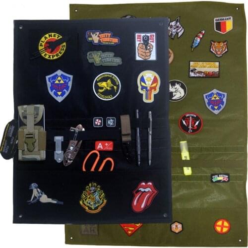 Storage display poster armor armband finishing cloth wall display Board hook Tactical military Army Patches Folding Mat