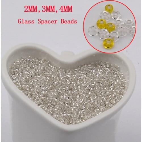 2MM(2000PCS) 3MM(500PCS) 4MM(200PCS) 16 Color Crystal Spacer Glass beads,Czech Seed Beads For Jewelry making DIY