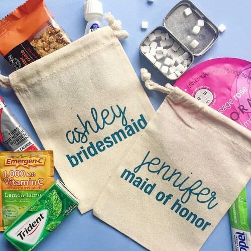 Custom wedding thank you gift bag bridesmaid favor First Aid birthday survival groommen bachelorette Hangovers bags decoration