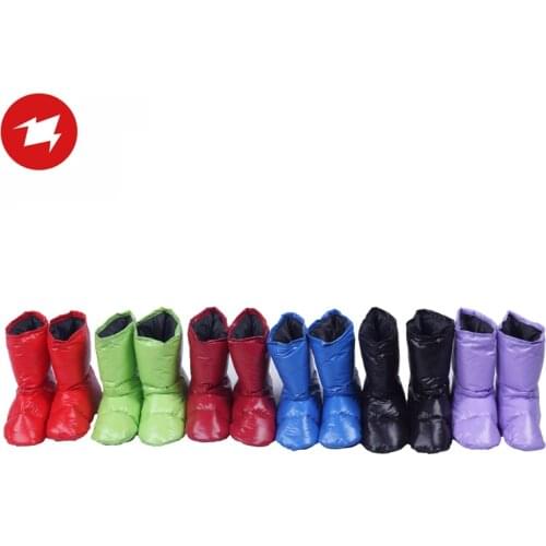 AEGISMAX Autumn Winter Outdoor Ultralight Down Foot cover Indoor home tent Keep Warm Down Shoes Sleeping Bag Accessory