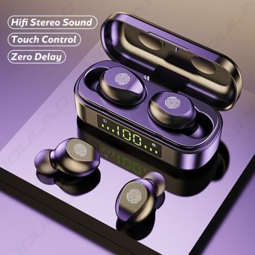 TWS Wireless Headphones Sports Waterproof Earbuds Bluetooth-compatible Earphone With Microphones Touch Control 9D HiFi Headsets