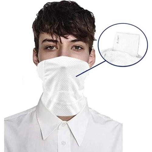 Unisex Anti-Dust Outdoor Cycling Sports Bandana Quick-drying Neck Gaiter Headscarf Breathable Face Cover Scarf with 3 Filters
