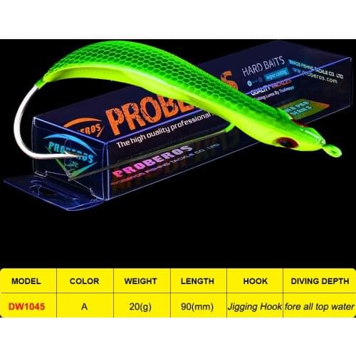 1pcs Pencil Lure Fishing Hard Bait 3.54"-9cm/0.71oz-20g Balancer Artificial Fishing Tackle with Jig Hook CrankBait Jigging Lure