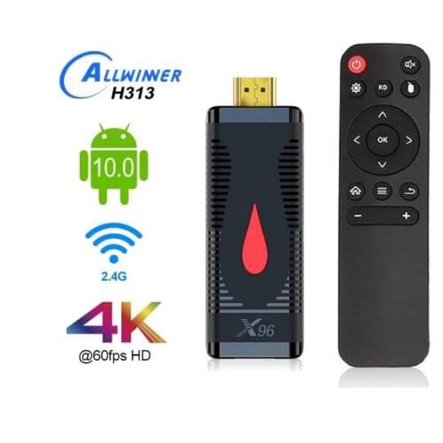 10pcs TV Stick X96 S400 Smart Android 10.0 Quad Core Allwinner H313 2.4G Wifi 1080P 4K 2GB 16GB/1G 8G MINI TV Dongle