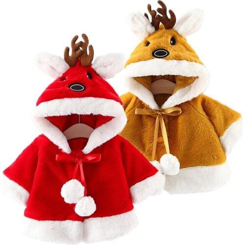 2019 Cute Winter Baby Girls Clothes Faux Fur Fleece Coat Warm Jacket Halloween Xmas Snowsuit Baby Boys Hooded Jacket Outerwear