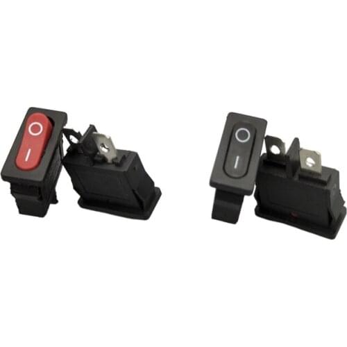 5Pcs 10x22mm KCD1-110 Black Super Thin Rocker Switch NO/OFF 2 Pin Small Instrument Power Switch