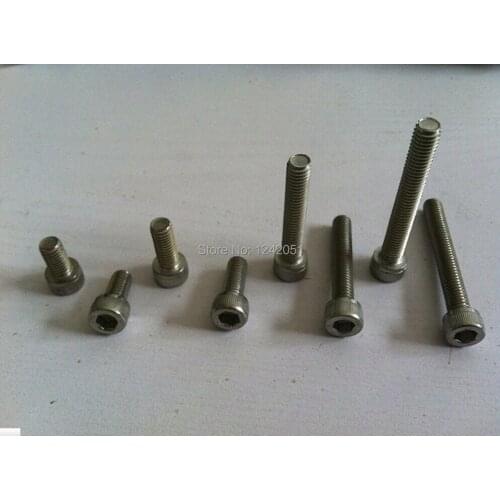 50pcs Metric Thread M5x25 304 Stainless Steel Hex Socket Head Cap Screw Bolts