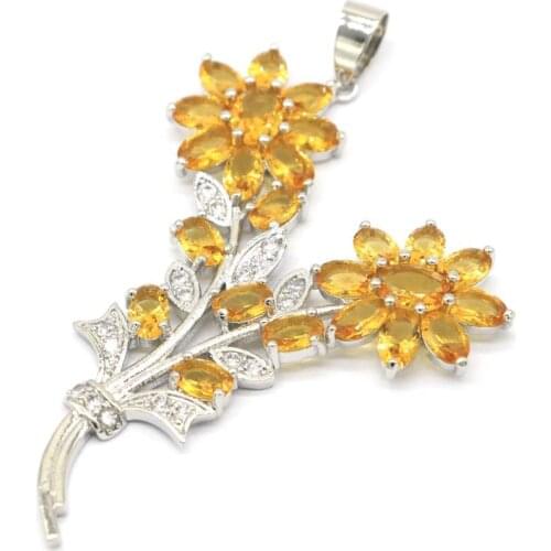 34x20mm Big European Design Jewelry Created Pink Raspberry Rhodolite Garnet For Women Silver Pendant