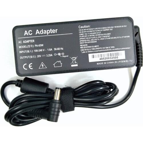 20V 3.25A DC CONNECTION 5.5*2.5mm AC Power Adapter For Lenovo IBM Z500 B470 B570e B570 G570 G470 Z500 G770 V570 Z400 P500 P500