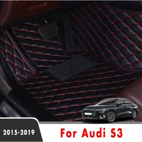 Car Floor Mats For Audi S3 2019 2018 2017 2016 2015 Waterproof Car Carpet Car Styling Custom Interior Accessories Car Mats Cover