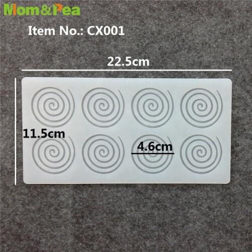 CX001 8-Vortex Silicone Mold Chocolate Ornamental Fondant Mould Cake Decoration Tools