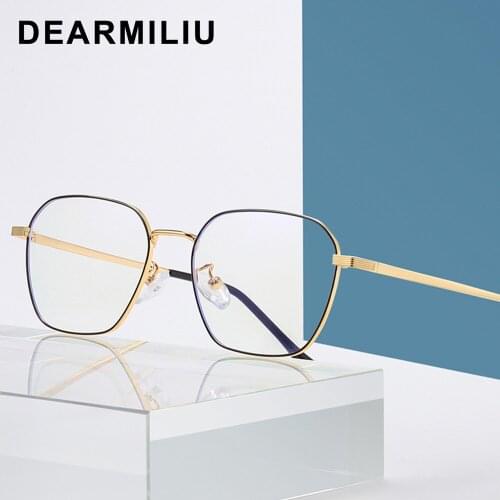 DEARMILIU 2020 new Blue light blocking glasses retro art metal Flat mirror fashion classic frame Glasses 2113
