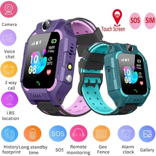 Q19 Kids Smart Watch Call Phone LBS Location Tracker SOS Waterproof Children Smartwatch SIM Card HD Video Call Child Watch