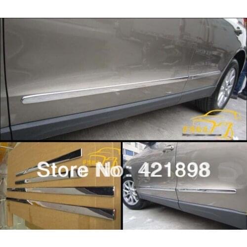 For Audi Q5 2009 2010 2011 2012 2013 2014 2015 ABS Chrome Body Side Moulding cover trim 4 pcs
