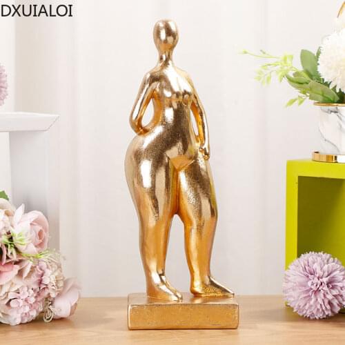 DXUIALOI European Creative Standing Character Decoration Resin Crafts Housewarming Gift Home Living Room Bedroom Decoration