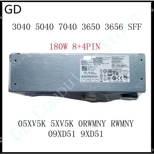 GD NEW For DELL 3040 5040 7040 3650 3656 SFF PSU L180AS-00 PS-3181-1DF H180ES-00 180W 8+4PIN Power Supply 5XV5K RWMNY 9XD51