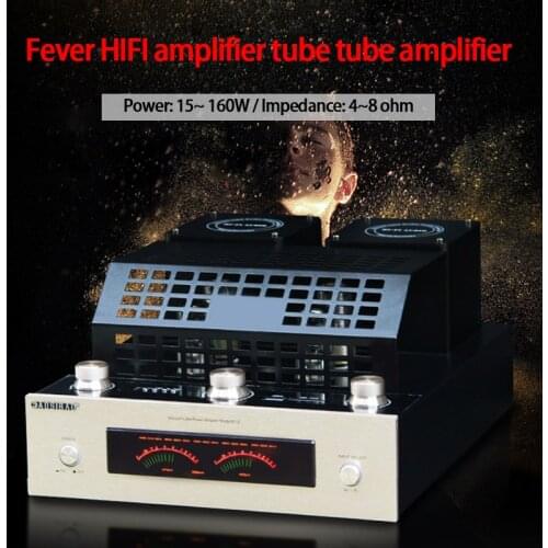 KYYSLB M12 15~ 160W 4~8 Ohms Fever HIFI Amplifier Tube Tube Amplifier High-power Household 4.2 Bluetooth USB Tube Amplifier