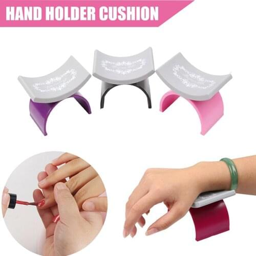 Manicure Tool Silicone Nail Arm Rest Nail Art Pillow Washable Hand Holder U Shape Cushion Hand Palm Rest