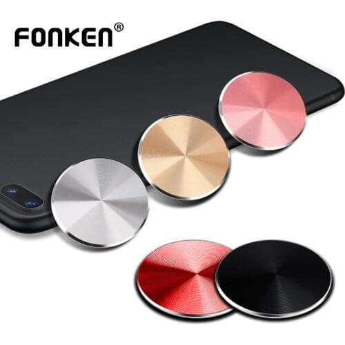 FONKEN Metal Plate Disk for Magnet Car Phone Holder Ultra Thin Iron Sheet For Iphone 12 11 8 Magnetic Phone Holder Accessories