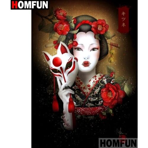 HOMFUN Full Square/Round Drill 5D DIY Diamond Painting "beauty" Embroidery Cross Stitch 5D Home Decor A08677