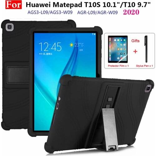 Silicone 2020 new Shockproof Soft Back Case For Huawei Matepad T10S AGS3-L09/AGS3-W09 T10 10.1inch 2020 Tablet Funda stand cover