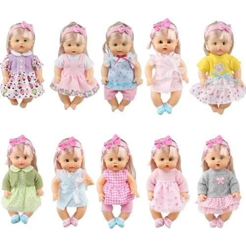 Girls Doll Clothes Hairdressing Tool Dolls Accessories Baby Born Dress 10 Styles Outfits For 10-11 Inch Babies Dolls 28cm HC0006