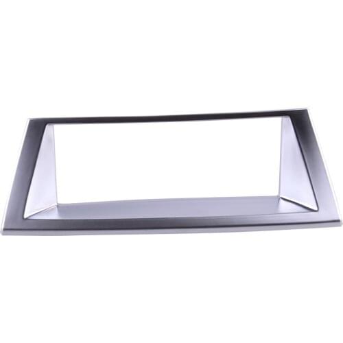 Front Silver Central Console GPS Navigation Box Frame Moulding ABS Fit For BMW X5 E70 X6 E71 2008 2009 2010 2011 2012 2013