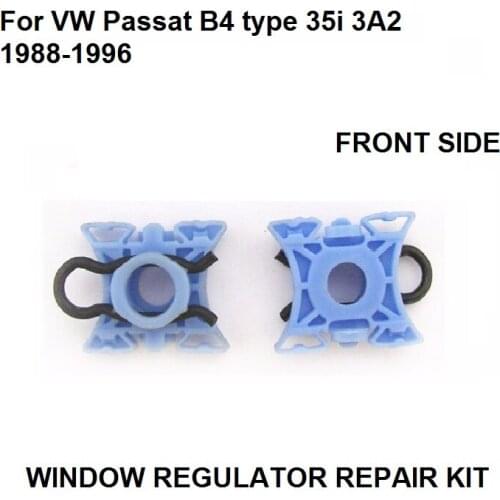 X2 WINDOW PLASTIC SLIDER CLIPS FOR VW Passat B4 type 35i 3A2 1988-1996 WINDOW REGULATOR REPAIR KIT FRONT LEFT or RIGHT NEW