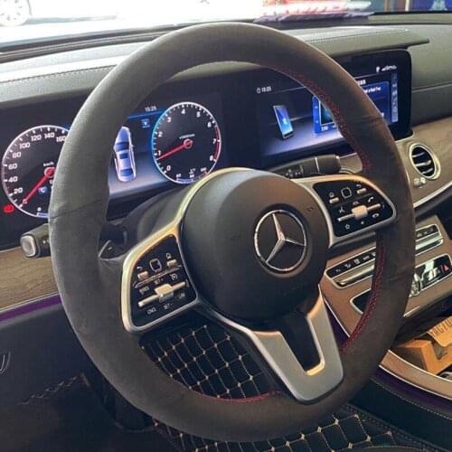 Suitable for Mercedes-Benz GLC260L C-class C200L E-class 300LGL A-class GLB180 hand-sewn leather steering wheel cover