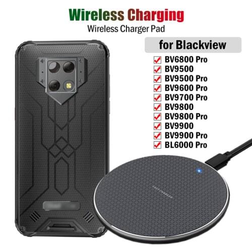 Qi 10W Fast Wireless Charging for Blackview BV5800 BV6800 BV9500 BV9600 BV9700 BV9800 BV9900 Pro Plus Wireless Phone Charger