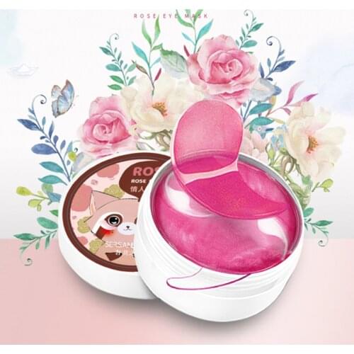 Rose Eye Mask Fades Fine Lines Eliminate puffiness Patches Moisturize Eye Mask Remove Stye Crystal Collagen Gel Mask