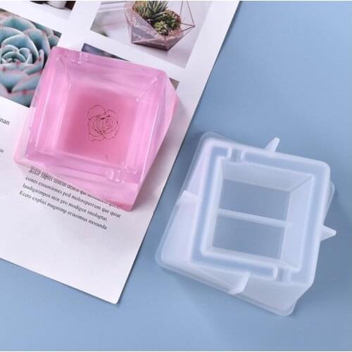 Lrregular Ashtray Silicone Mold Epoxy Resin Mirror DIY Ashtray Ornaments Desktop Decoration Ashtray Set Silicone Mold