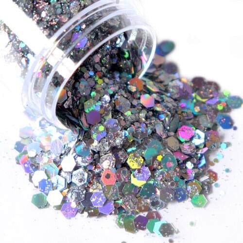 10ml Holographic Chunky Glitter Resin Filling Sequins Spangles Epoxy DIY Resin Mold Decorations Sparkly Nail Art Glitter Flakes