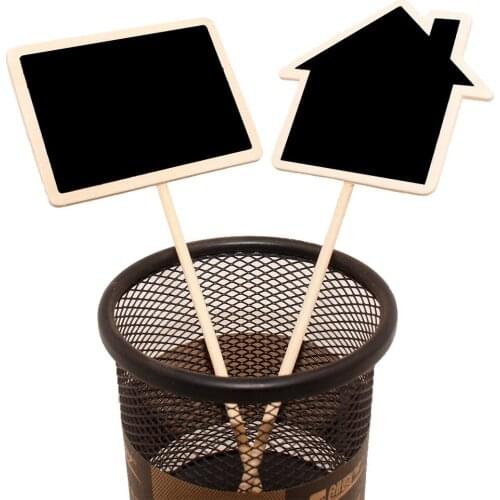 10PCS Wood Mini Chalkboard, Signs Mall Message Blackboard for Party Wedding Table Numbers Weddings Food Signs