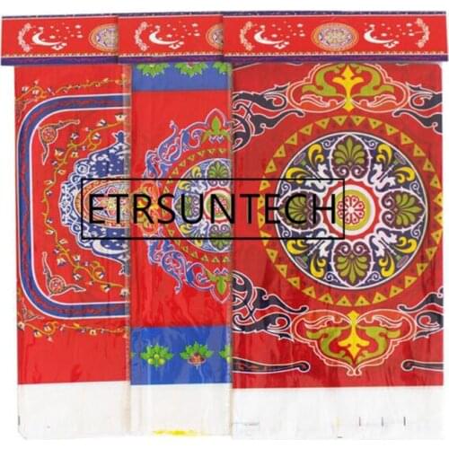 100pcs Creative Disposable Plastic Table Cloth Eid Ramadan Table Cover Tablecloth Waterproof For Moslem Islamism Decoration