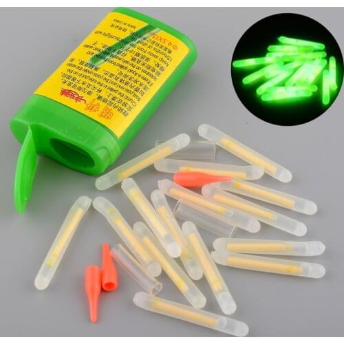 15pcs/Lot Mini 4.5x36mm Fishing Fish Fluorescent Lightstick Light Night Float Rod Lights Dark Glow Stick Useful