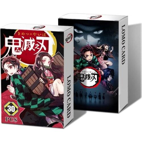 30 Pcs/set Demon Slayer Jujutsu Kaisen Game Collection Card Cartoon Anime Kimetsu No Yaiba Kamado Tanjirou Gojo Satoru Cards