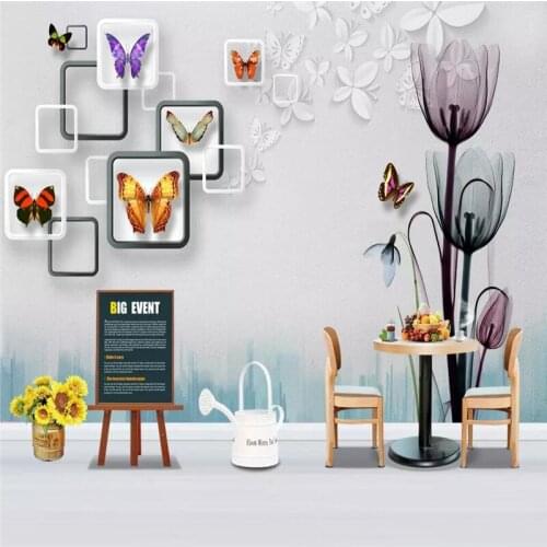 3D stereo box fantasy flower TV background wall professional production mural wholesale wallpaper mural poster photo wall